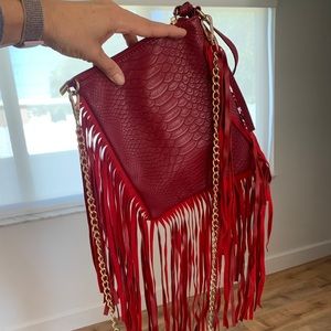 Gorgeous Fringed Clutch or Shoulder/Crossbody
